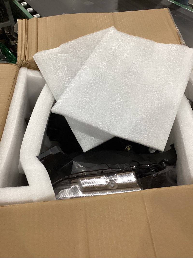 Condition photo showing As Is for Anti-fogging Headlight Assemblies Compatible With 12 13 14 15 Toyota Tacoma 2012 Tacoma 2013 Tacoma 2014 Tacoma 2015 Toyota Tacoma Driver And Passenger Side (Chrome Housing Amber Reflector) Chrome Housing - Amber Reflector Chrome Housing - Non-LED