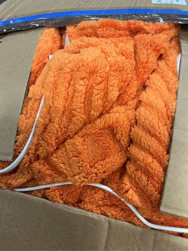 Condition photo showing As Is for Eastsora Heated Blanket King, Electric Heating Blanket Waffle with 12 Heat Levels, Fast Heating Blanket with 1-12 Timer, Overheat Protection with ETL & FCC for Bed Home Office Sofa -Orange -90"x100" King(90"x100")
