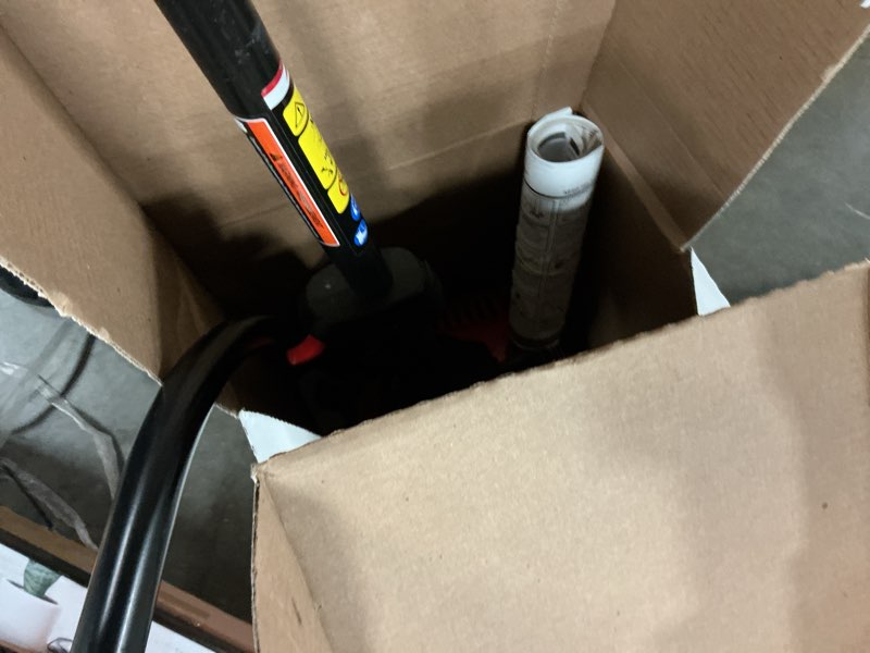 Condition photo showing As Is for 16 in. 25cc 2-cycle curved shaft gas string trimmer