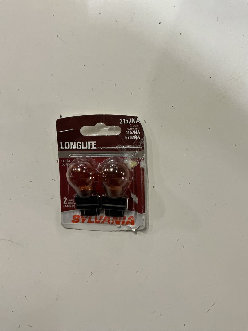 Condition photo showing As Is for sylvania 3157a long life mini bulb  2 pack  compatible with multiple cars