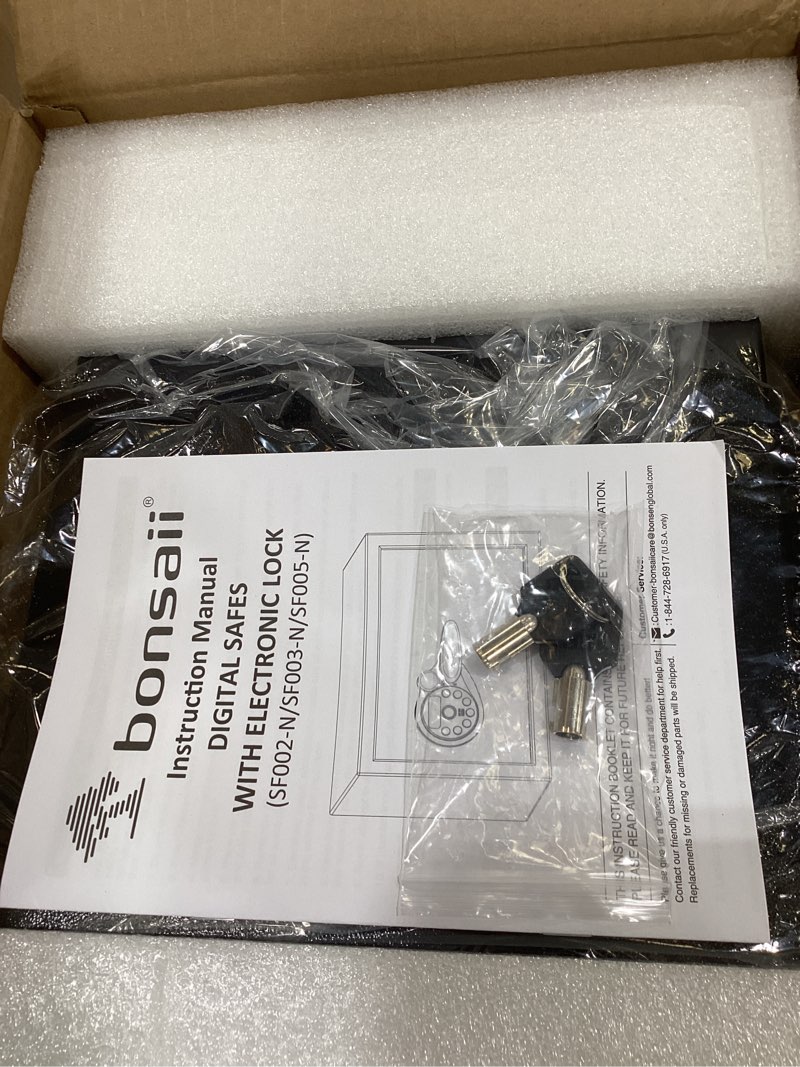 Condition photo showing Good Condition for Bonsaii Safe, 0.6 Cubic Safe Box with Electronic Keypad, Removable Shelf, for Valuables Jewelry and Documents in Home, Hotel, or Business, 9.84" x 13.78" x 9.84" Inches, SF002 0.60 cu.ft. (Standard)