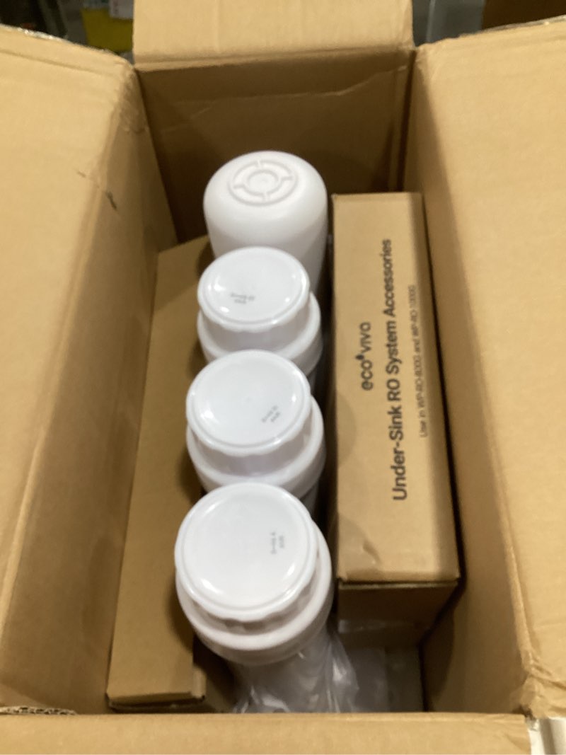 Condition photo showing Good Condition for ecoviva 1000gpd undersink reverse osmosis system, german design, nsf/ansi 58 61 372 tankless 9-stage 3:1 pure to drain, 10 years robust alkaline ro water filtration, fully sealed white