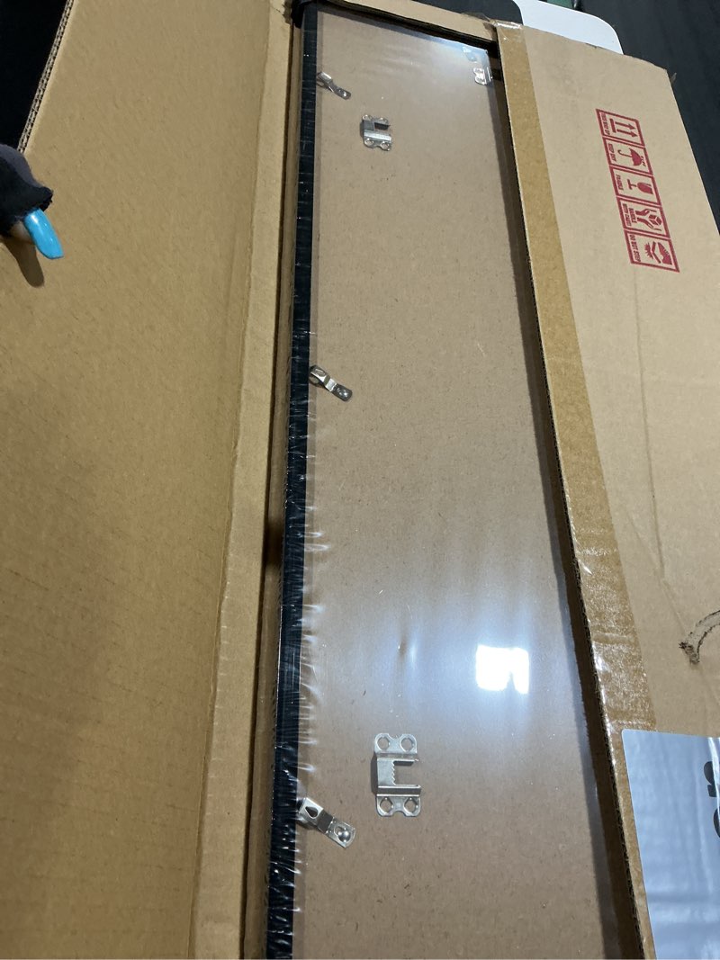 Condition photo showing Good Condition for lavie home 12x30 picture frame for wall display, 12x30 black picture frame with hd plexiglas, 12 x 30 frame 1 pack, display frame for vertical or horizontal, classic collection black 12x30 1