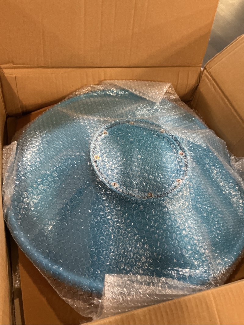 Condition photo showing New/Like New for zhenx spinning chair for autistic kids (ages 3-18) - 220lbs capacity sensory swivel seat - sensory toy for teens with adhd/autism - sit and spin calming gift to improve focus & body balance (blue) blue metal