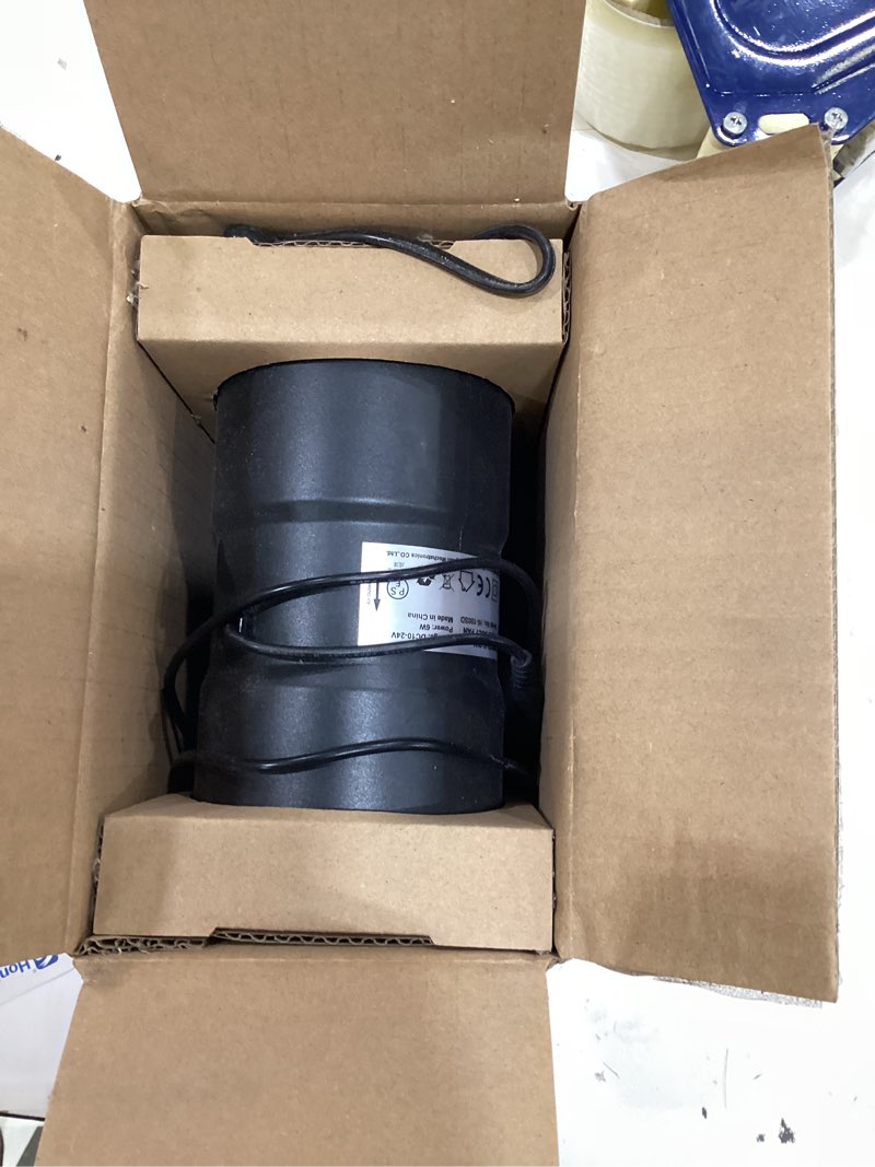 Condition photo showing As Is for hon&guan 4 inch inline booster duct fan with speed controller - 130 cfm airflow with 6w ultra-low power and low noise