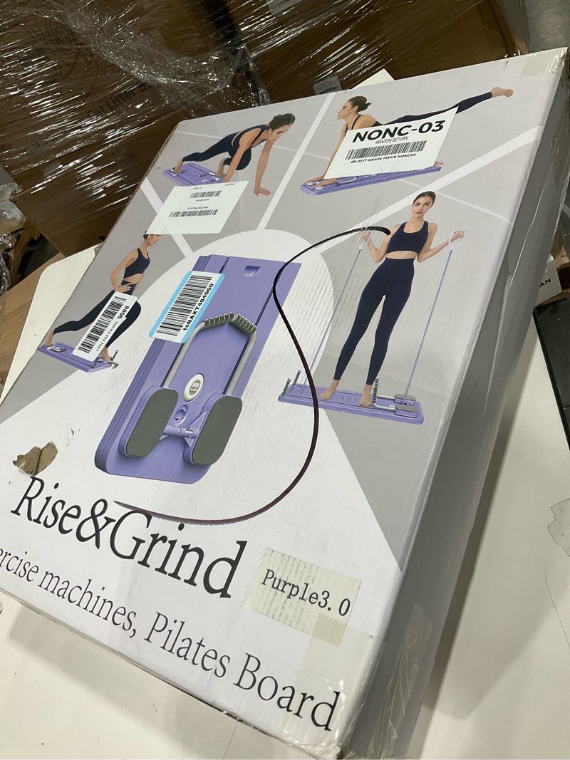 Condition photo showing Good Condition for Pilates Board - Pilates Reformer Set, Multi-Purpose Foldable Pilates Reformer Board for Home,11 in 1 Pilates Equipment Purple