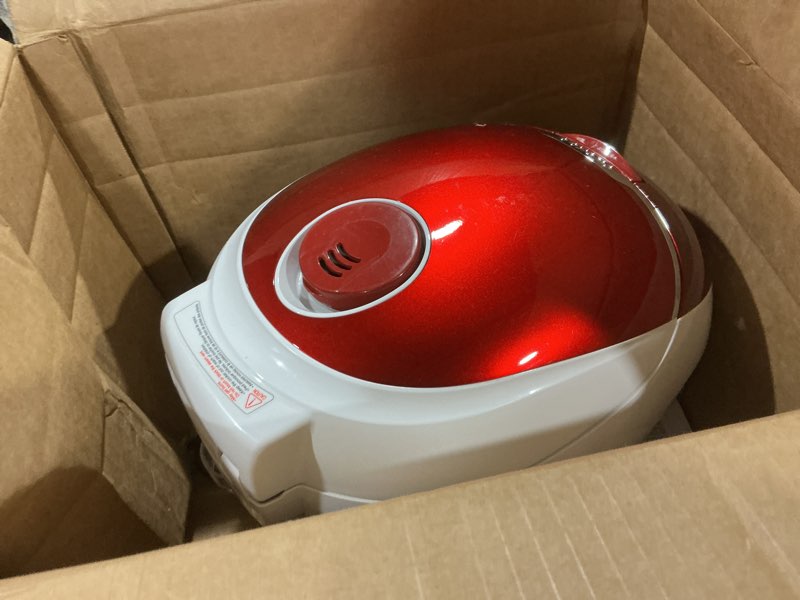 Condition photo showing As Is for CUCKOO Micom Rice Cooker 6 Cup Uncooked / 12 Cup Cooked, Fuzzy Logic Rice Maker with Delay Timer & Keep Warm Setting, Versatile Food Steamer for Cooking, Non-Stick Inner Pot, Red (CR-0655F)