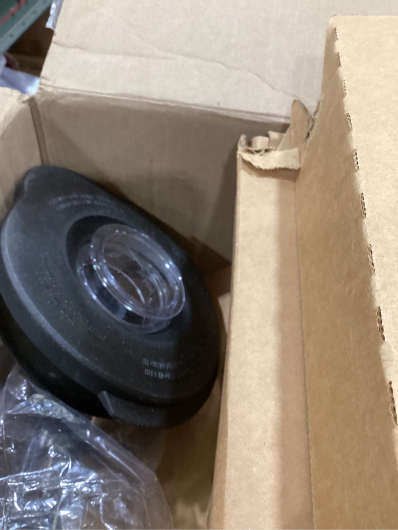 Condition photo showing As Is for Oster Pro 1200 Smoothie Blender with Glass Jar & 24oz To-Go Cup, Countertop Kitchen Blender with 7 Speeds, 1200W Power, Brushed Nickel