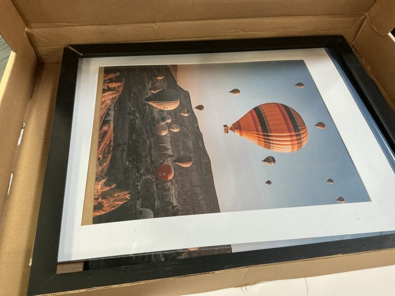 Condition photo showing As Is for arttoframes 22x27 inch black picture frame, 2womfrbw72079-22x27