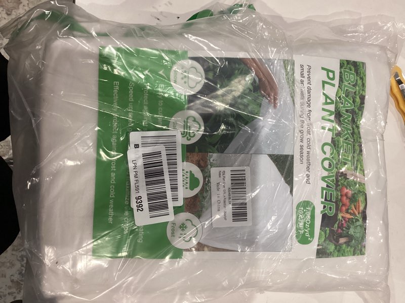 Condition photo showing As Is for YDSL Plant Cover 10 Ft x 33 Ft Plant Covers Freeze Protection with Ultra Fine Mesh Reusable Floating Row Cover Netting for Plants Vegetables Flowers Fruits Frost Sun Protection 1.06oz/yd² 10 x 33 ft