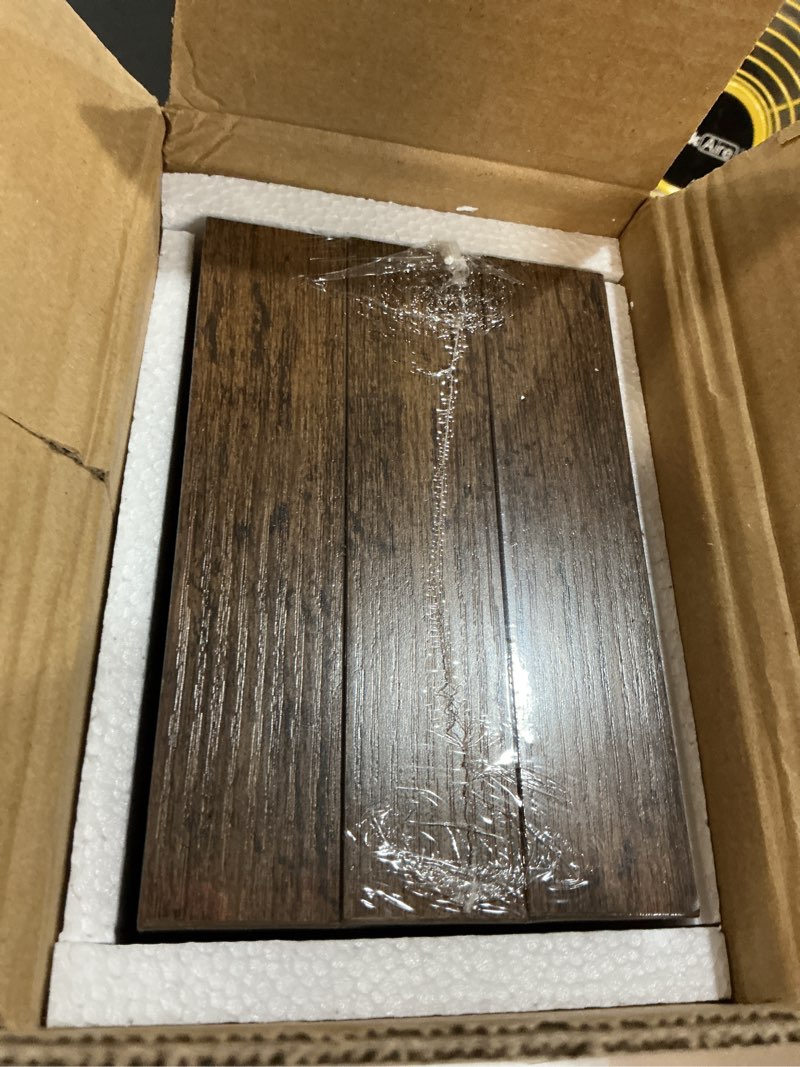 Condition photo showing New/Like New for qeeig floating shelves for wall bathroom shelf bedroom kitchen living room hanging book shelves small farmhouse decor 16 inch set of 3, rustic brown (015-bn3) 3pcs a. brown