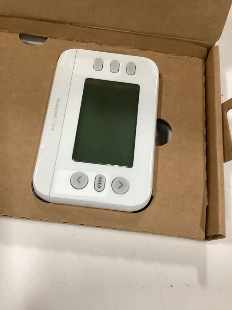 Condition photo showing Good Condition for New! Honeywell Home Programmable Thermostat, Single-Stage, 1 Heat/1 Cool Compatibility, 5-2 Day Schedule, X2P, White, RTH20B Single-Stage Compatible 5-2 Day Programmable