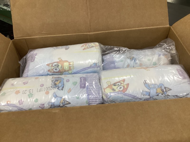 Condition photo showing Good Condition for ( missing diapers)luvs diapers - size 5, 172 count, bluey platinum protection baby diaper size 5 172