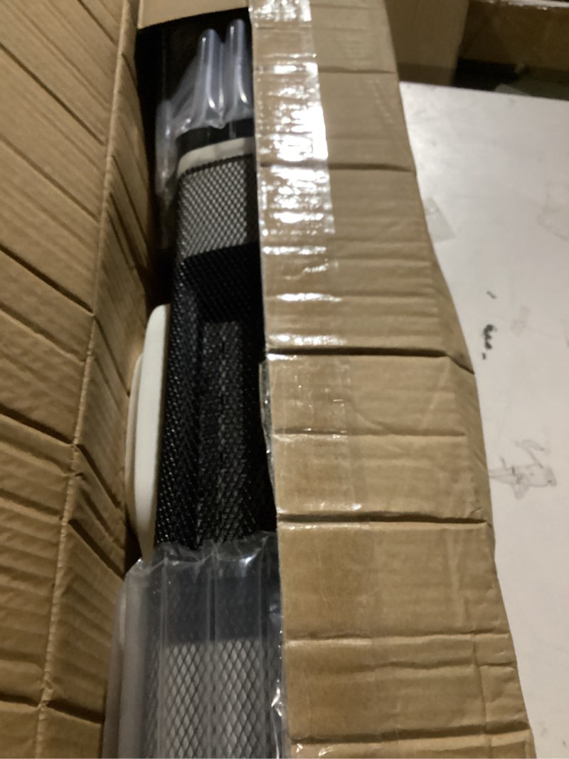 Condition photo showing Good Condition for space heater indoor, 1700w electric heaters with remote and thermostat, 5 modes, 9-hour timer, 3d flame, overheat and flip protection, 120° oscillation, portable tower heater for office bedroom