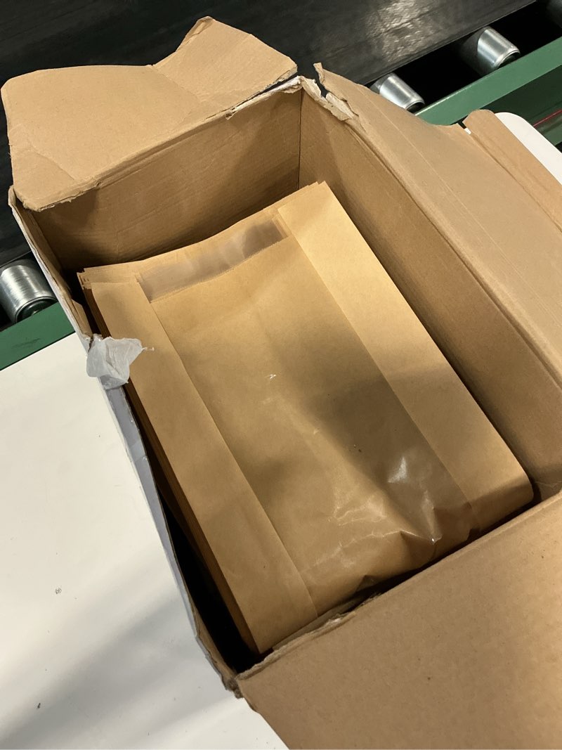 Condition photo showing As Is for thenshop 240 pieces paper french bread bags long with clear window | bulk brown paper bakery packaging, includes seal stickers, 6.5 x 2 x 18 inch for homemade loaves baguettes storage (missing parts)