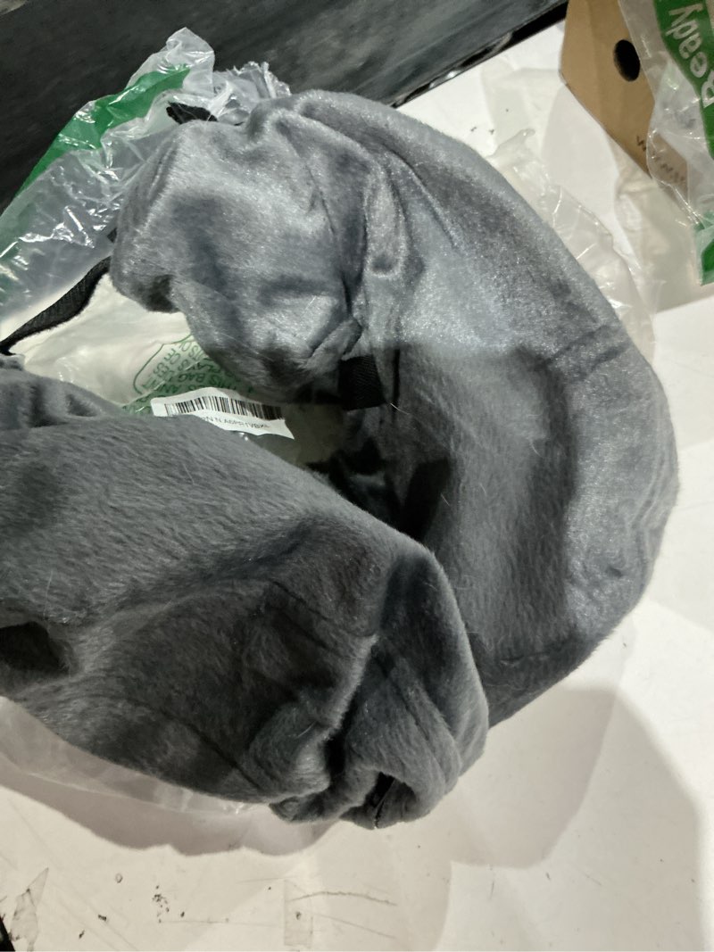 Condition photo showing As Is for bencmate inflatable dog cone collar alternative, soft dog cone for small medium large dogs and cats, neck recovery ecollar donut collar after surgery (large, dark grey) dark grey large [neck:14"-18"]