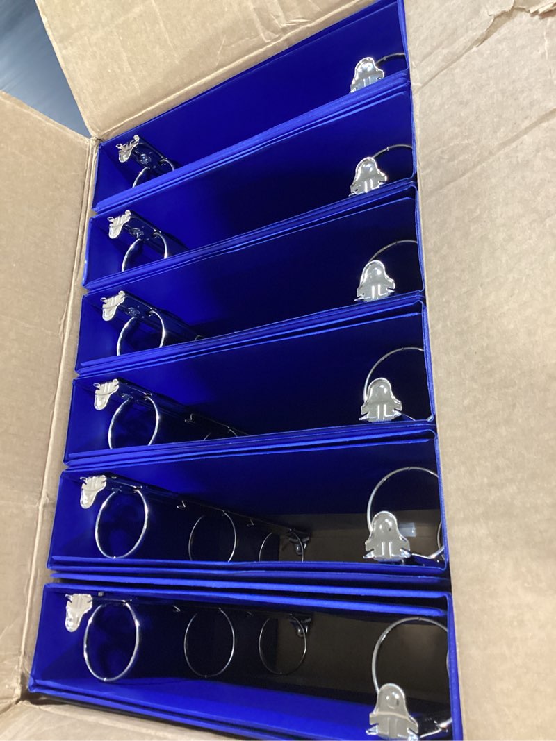 Condition photo showing Good Condition for samsill 2 inch 3 ring binders, economy round ring, clear view cover, 425 sheet capacity - for school, home, office - blue, 12 pack blue 12-pack 2-inch