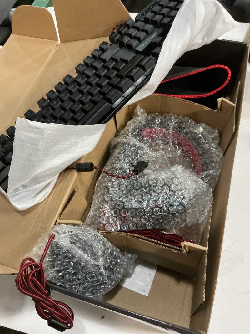 Condition photo showing Good Condition for BlueFinger RGB Gaming Keyboard and Backlit Mouse and Headset Combo, USB Wired Backlit Keyboard, LED Gaming Mouse Set, Headset with Microphone for Laptop PC Computer Game and Work Black