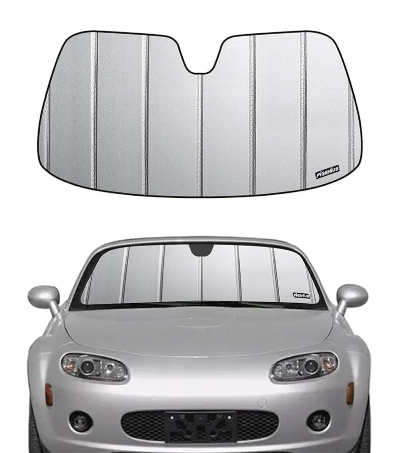 Pigenius Windshield Sun Shade for Mazda MX-5 Miata 2006-2015,Base,Club,Club spec,Grand Touring,Speci