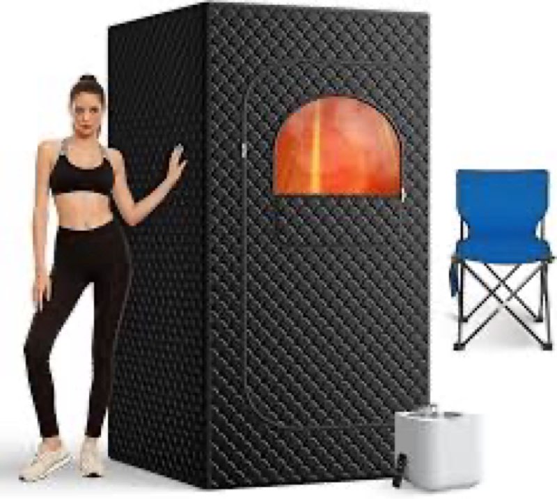 Portable Sauna Box for Home, Personal SPA Steam Sauna with 10 Min Fast Heating & 9 Levels Heat, Warm