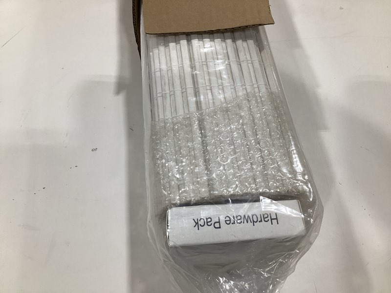 Condition photo showing Good Condition for lazblinds cordless bamboo roman shades, privacy blinds for interior windows, room darkening roll up bamboo blinds for home & patio, 30" w x 64" h, alpine ivory alpine ivory 30" w x 64" h
