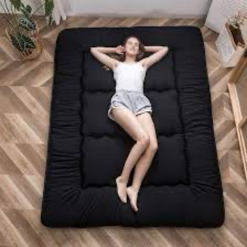 Japanese Floor Mattress Futon Mattress,3" Foldable Tatami Sleeping Pad for Adults & Kids,100% High D