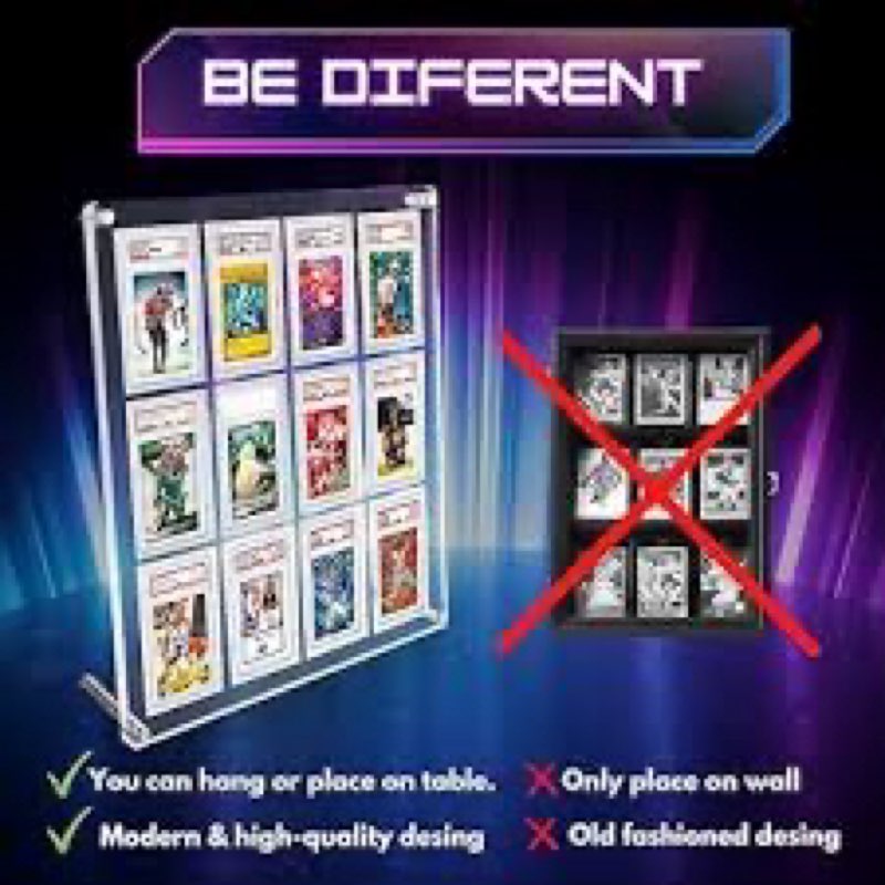 X004MGJGUJ ELITIK Acrylic Card Display C...orts Baseball, Basketball... Nuevo