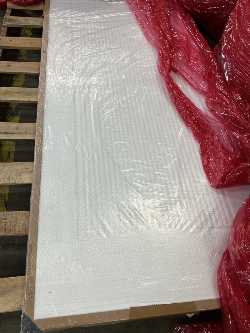 Condition photo showing Good Condition for jubest 36''x84'' sliding barn door, 1 panel reeded white primed sliding closet door with matte black 6ft hardware kit, hollow core interior door, pre-assembled panel, durable & sturdy