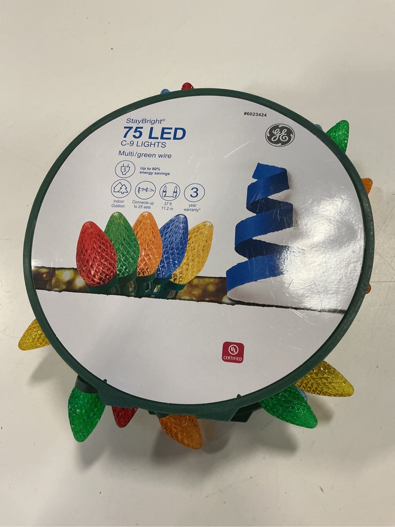 Condition photo showing Good Condition for GE 75-Count LED C9 Multicolor 91145LO LED Staybright Christmas String Lights Energy Star
