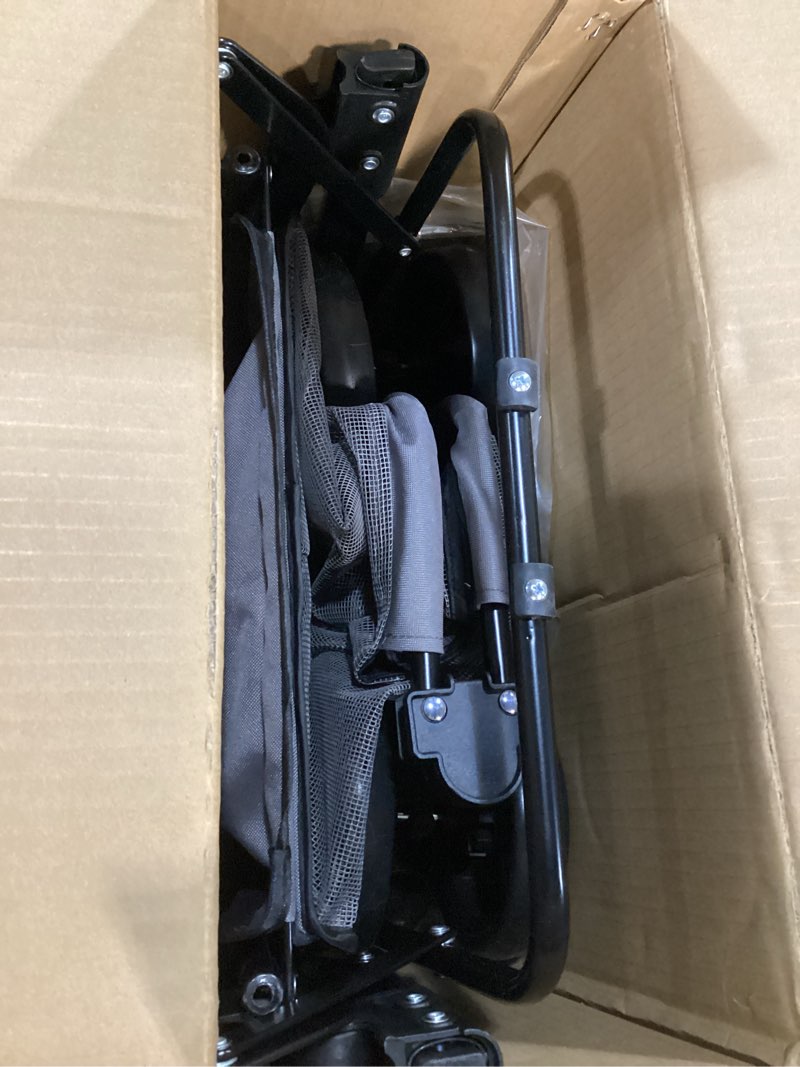 Condition photo showing As Is for  Folding Shopping Cart with Wheels, 80lbs Multi Use Grocery Carts with 360° Wheels & Removable Tote Bag, Multifunctional Portable Personal Shopping Carts for Groceries, Black