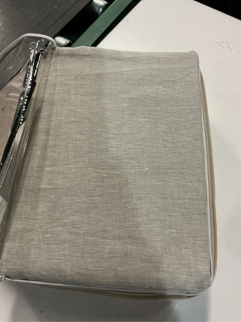 Condition photo showing Good Condition for dapu 100% linen duvet cover queen, natural french flax breathable duvet cover 3 pcs set with long zipper closure, soft lightweight durable linen bedding for hot sleepers (natural linen, queen) queen natural linen