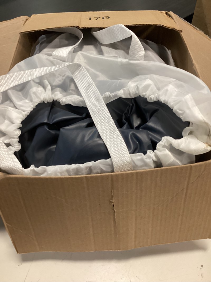 Condition photo showing As Is for Air Mattress Full with Built in Pump Raised, 18'' High Inflatable Mattress Electric Blow Up Mattress Fast Blow Up Bed Tall Comfortable Airbed for Camping, Home Guests, Travel w/ Storage Bag 650Lbs Max Blue Full