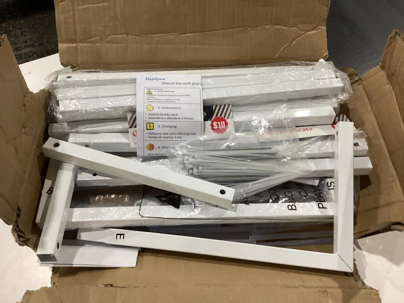 Condition photo showing New/Like New for 8.2ft adjustable backdrop stand kit - square wedding arch & balloon arch for photo booth background, baby shower, birthday party decorations (portable frame) (white, 8.2x 8 ft) white 8.2x 8 ft