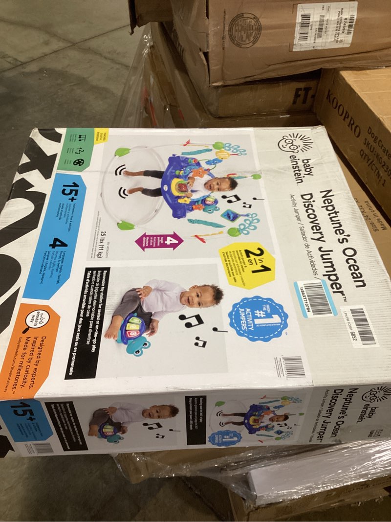 Condition photo showing Good Condition for baby einstein neptune's ocean discovery activity baby jumper activity center, ages 6 months +, max weight 25 lbs., unisex