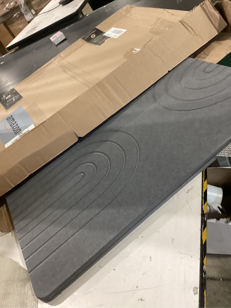 Condition photo showing Good Condition for stone bath mat 24"x16" - diatomaceous earth shower mat, quick dry, anti-slip, modern design with bonus non-slip pad - perfect for home safety and style, (gray,semicircle)