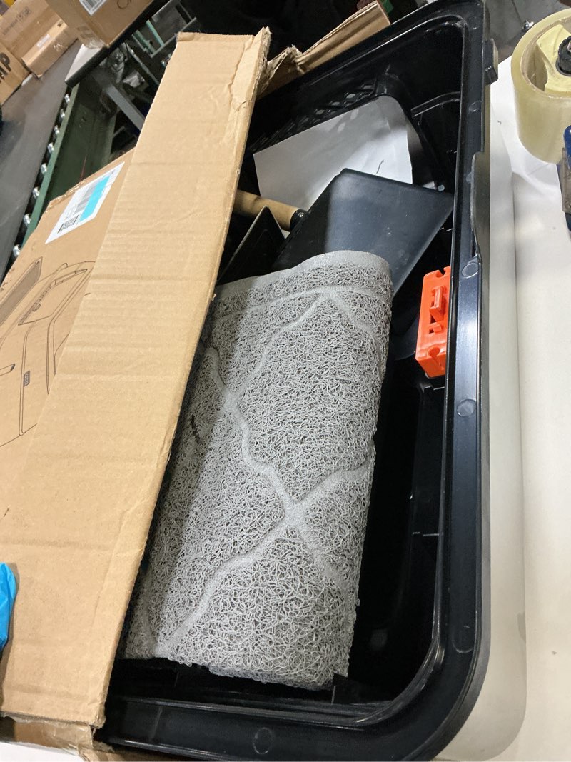 Condition photo showing Good Condition for Stainless Steel Litter Box with Lid,Front Entry Top Exit Kitty LitterBox,Extra Large Enclosed Metal Cat Box with Litter Scoop & Litter Mat-Black