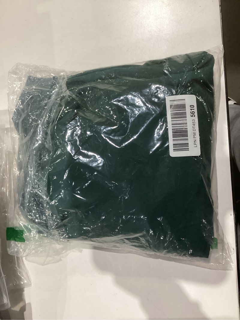 Condition photo showing New/Like New for Gardenwed Women's Vintage Midi Dress, Puff Sleeve Smocked Waist Button Front A-Line Casual Summer Sundress with Pockets Green X-Large