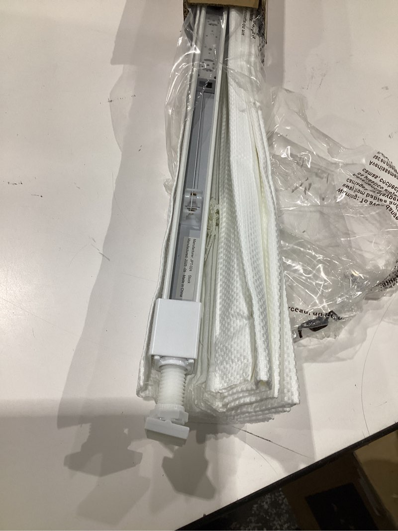 Condition photo showing Good Condition for LazBlinds Cordless Roman Shades - No Drill Easy Install Light Filtering Window Blinds, Thermal Insulated Room Darkening with UV Blocking for Bedroom/Living Room, Window Size 28" W x 48" H, White White 28"W x 48"H