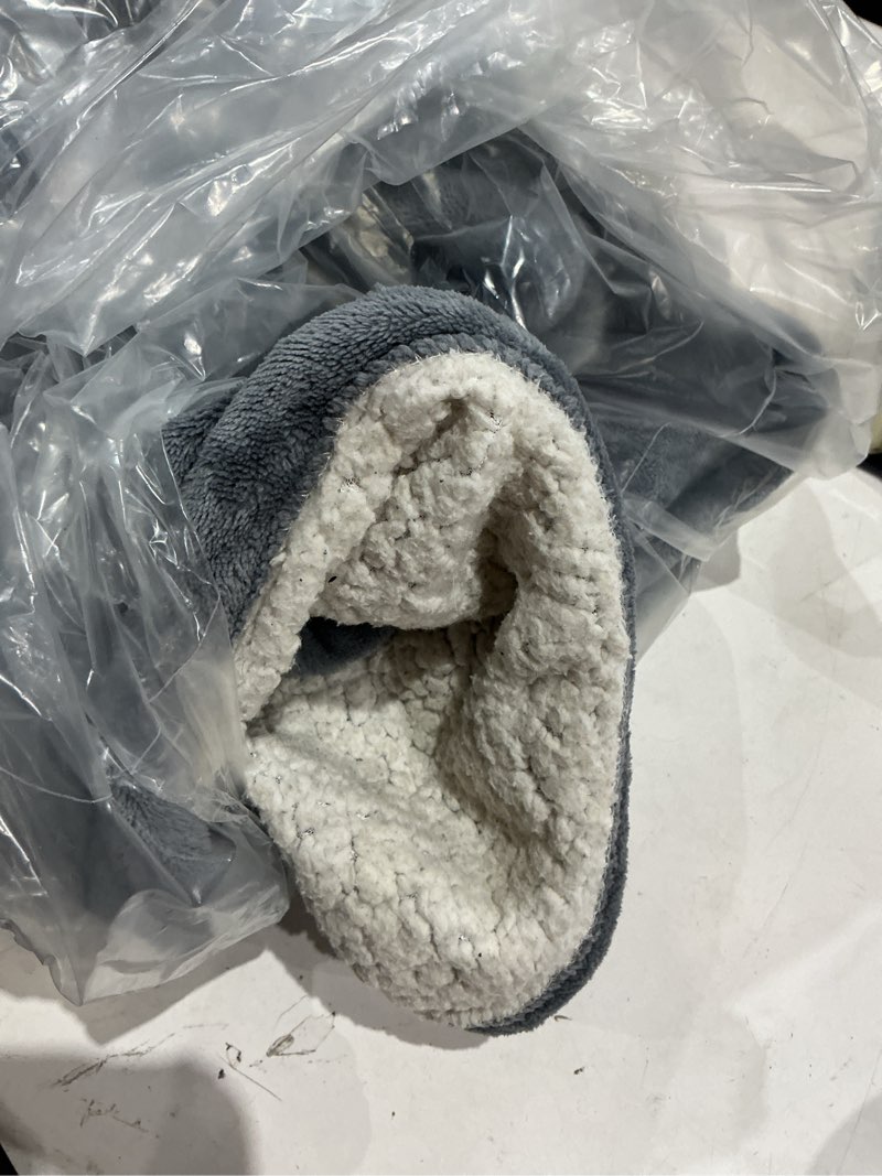 Condition photo showing As Is for homemate electric heated blanket twin size - 62"x84" heating blanket twin size 1/2/4/6/8 hours auto-off 10 heat level over-heat protection flannel sherpa etl certification 01 - light grey 62 inch x 84 inch
