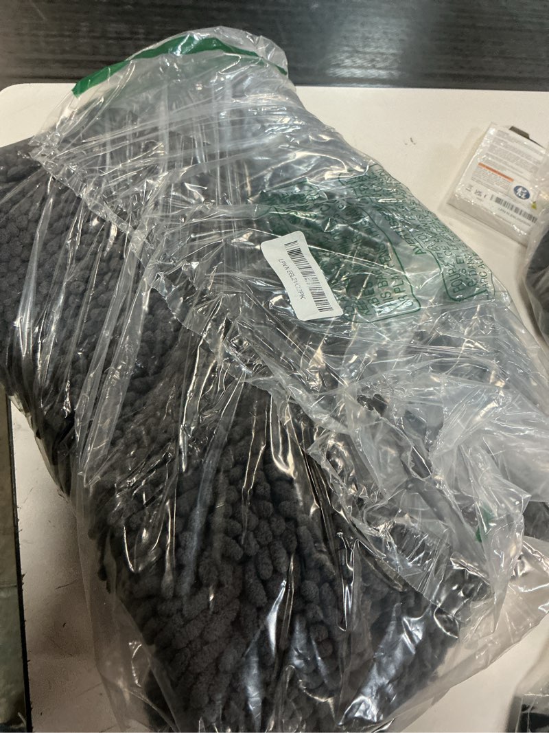 Condition photo showing Good Condition for olanly bathroom rugs 59x20, extra soft absorbent chenille bath rugs, rubber backing quick dry, machine washable bath mats for bathroom floor, tub and shower, home decor accessories, dark grey 59" x 20" dark grey