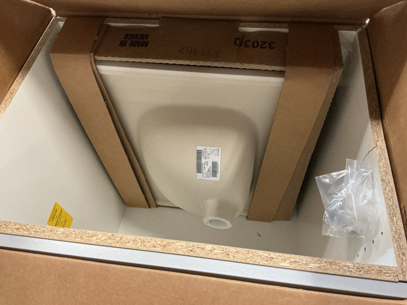 Condition photo showing Good Condition for project source 24-in gray single sink bathroom vanity with white cultured marble top