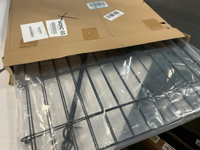 Condition photo showing Good Condition for dog crate divider panel,include 2 metal panels,4 connecting rods and 4 spacers,adjustable metal pet kennel divider,27.9''h,adjustable width 18.1"-34.61",fit large dog crate (crate not included) 19.96x27.95 in