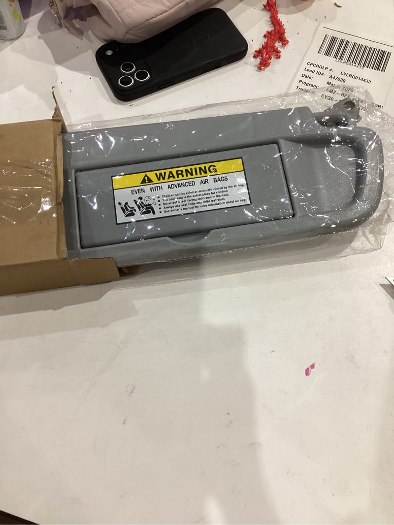 Condition photo showing Good Condition for Right Passenger Side Sun Visor Sunvisor Compatible with 2006 2007 2008 2009 2010 2011 06 07 08 09 10 11 Civic Replaces# 83230-SNA-A01ZC, Light Gray Right Passenger Side Light Gray