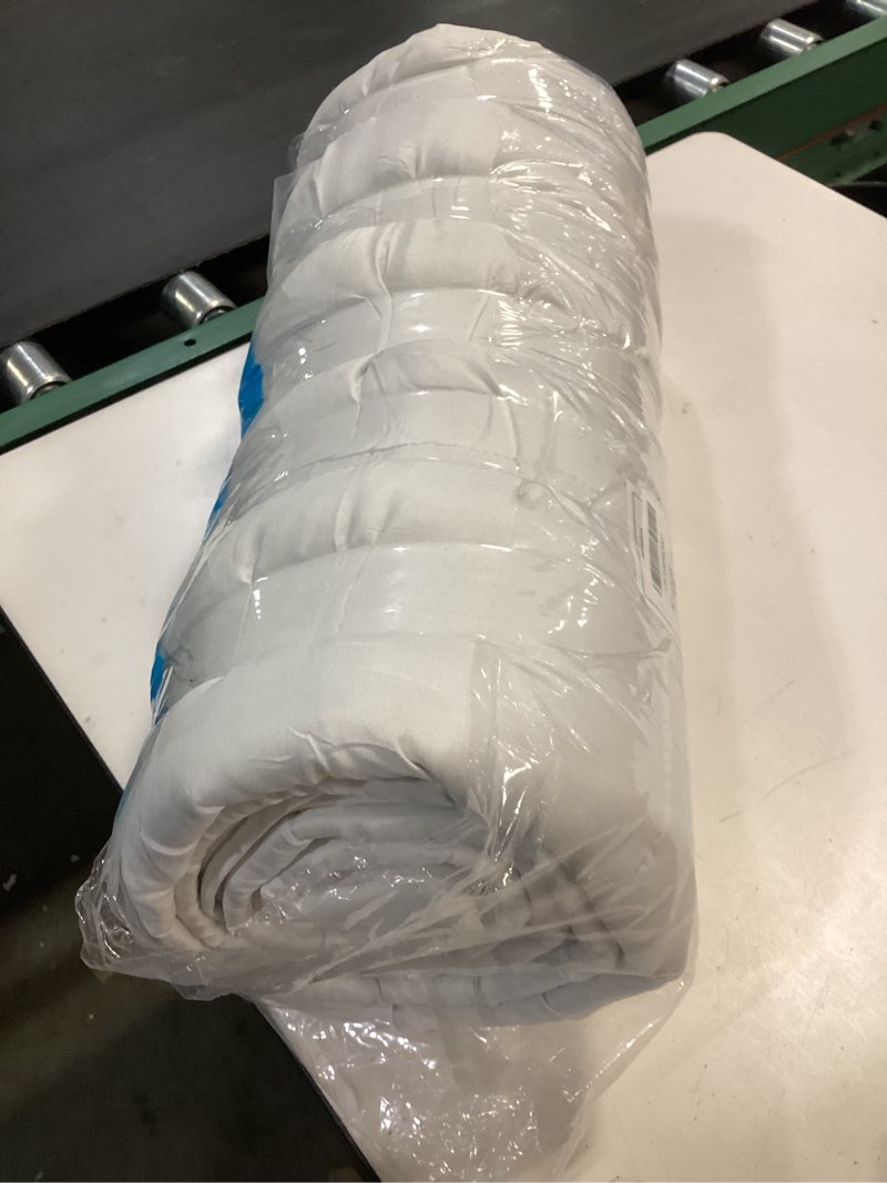 Condition photo showing As Is for linenspa white down alternative comforter and duvet insert - all-season comforter with box stitch and 8 duvet loops - bedding for kids, teens, and adults - queen white queen