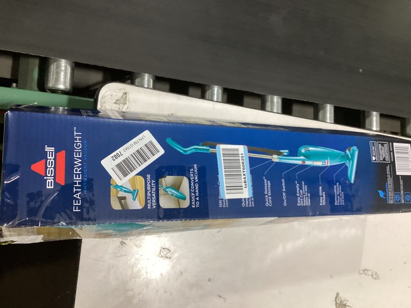 Condition photo showing As Is for (similar to) bissell featherweight stick lightweight bagless vacuum with crevice tool, 2033, featherweight (blue)