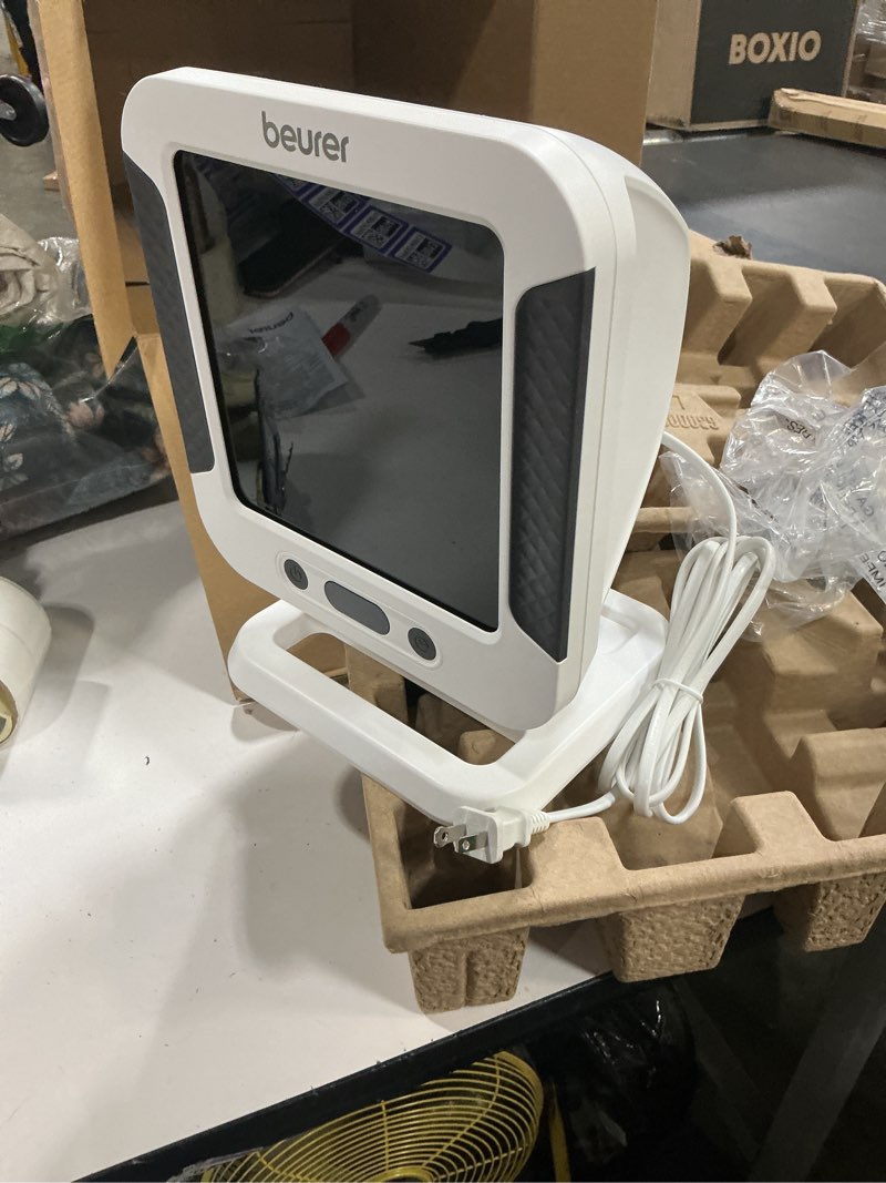 Condition photo showing As Is for beurer il60 infrared heat lamp for red light therapy for face, body, sinus & skin, pain relief & muscle recovery, adjustable treatment time, protective eyewear included il60 - infrared light with eyewear
