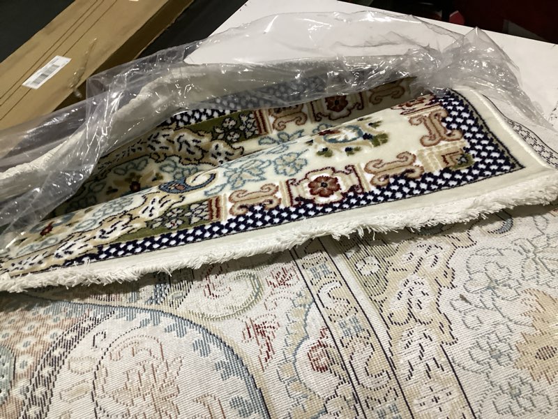 Condition photo showing Good Condition for hand tufted vintage & traditional rugs 100% wool, similar  to  antique look rugs for your living room, bedroom or any room (5x8 feet) 5x8 feet ivory-multi b2n
