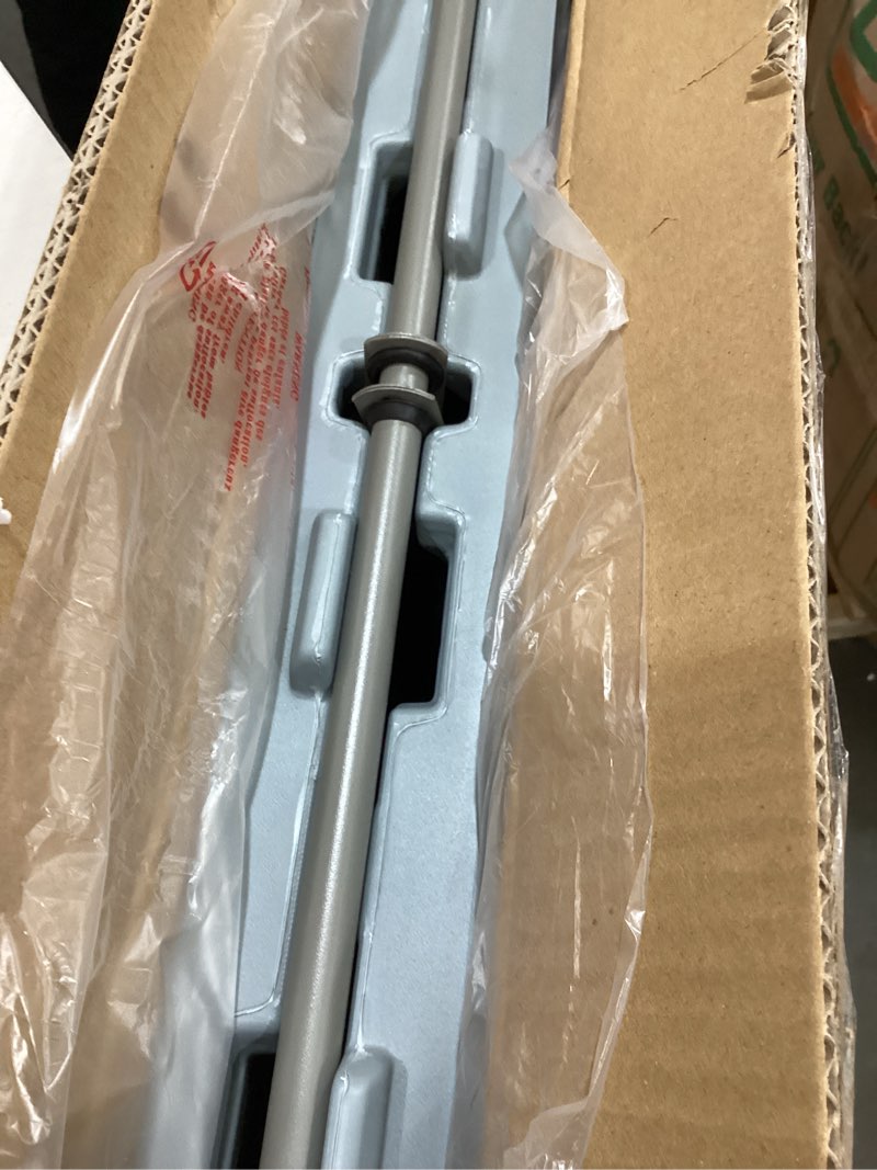 Condition photo showing As Is for Folding Table 6 FT Camping Table Portable Plastic Rectangular Outdoor Dining Table Steel Legs Fold-in-Half with Carrying Handle for Indoor,Picnic,Party,Wedding,Events(Grey) 6 FT Grey 1