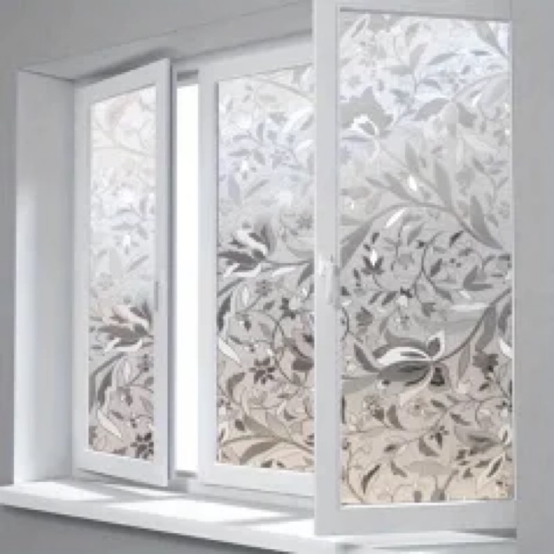 Window Film, Window Privacy Film, Stained Glass Static Cling Decorative Window Films Anti-UV Sun Blo