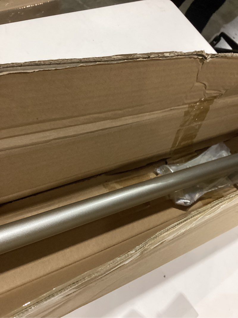 Condition photo showing New/Like New for florence window curtain rod with stacked square finial  28 -48   polished nickel